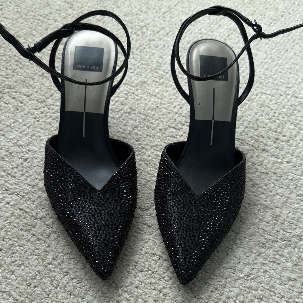 Dolce Vita Black Sparkle Heels